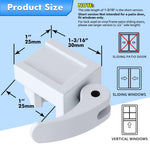 5 Pack Window Locks Diecast Construction, Compatible with Horizontal and Vertical Windows, Fit 1/16'' (0.16cm) up to 7/8''(2.22cm) Wide Rail, Easy Installation, Enhanced Safety(1-3/16'' Short version)