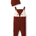Gymboree,Unisex Kids,and Newborn Overall 2 Piece Pant Set,Smoked Paprika Fox,Preemie,
