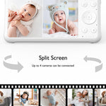 Momcozy Baby Monitor with 2 Cameras 5’’ 1080P Split Screen Video Baby Monitor with Camera and Audio no WiFi for Baby Safety 5000mAh Battery Infrared Night Vision 2-Way Audio 960ft Range Ideal Gift