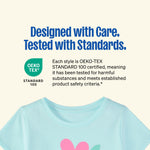 Garanimals Baby & Toddler Girl Flower Tees - Short Sleeve Tees - Kid's Casual Crew Neck - Size 3-6 Months - Yellow, Pink, Light Blue - 4 Pack
