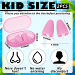 Relaxweex 2 Pcs Silicone Nose Clip for Swimming, Kids, Pink