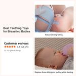 Smily Mia Baby Teething Toys for 0-6Months, Teethers for Babies 3-6Months | Penguin Teether | Hand Teether |Teething Mittens for Teething Relief, Baby Pacifier |Teething Pacifiers for Baby, Light Blue