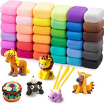 Air Dry Clay 24 Colors, Modeling Clay for Kids, DIY Molding Magic Clay, Toy Gifts for Age 3+ Years Old Boys Girls Kids