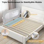UNAPHO Bed Rail for Toddlers,Swing Down Kids Bed Rails Guard for Twin,Full,Queen,Bunk Size Bed,Extra Tall Child Bed Rail Guard with Reinforced Anchor Safety System,59" L x 31" H,Grey