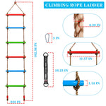Climbing Rope Ladder for Kids, 6.6Ft Swing Rope Ladder Obstacle Course Hanging Ladder for Indoor PlaySet and Outdoor Tree House, Playground Swing Set and Slackline Ladder