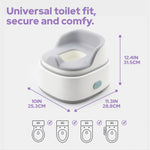 lalalark 3-in-1 Toddler Potty Training Toilet, Baby Potty Training Seat & Step Stool with Seamless TPE Seat, Extended Splash Guard, Easy-Clean Non-Absorbent Potty Chair Toilet Trainer for Home Travels