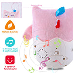 WOWOHAGE Baby Toys 0-6-12 Months, Plush Owl Musical Toys, Cute Stuffed Animal Infant Toys with Light & Sounds, Roly-Poly Sensory Toy Birthday Gift for Newborn Boys & Girls Easter Gifts