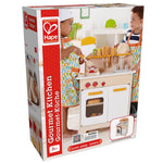 Hape Gourmet Kitchen Kid's Wooden Pretend Play Kitchen Set |Sink, Stove, Baking Oven, Cabinet, Turnable Knobs & Spice Shelf