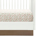 Delta Children Fitted Crib Sheets for Girls and Boys - Crib Sheet for Standard Crib and Toddler Mattresses - 28x52 Inch (Pack of 2), Pink Floral