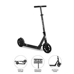 Radio Flyer Kickstart Max, Lightweight and Foldable Two-Wheel Kick Scooter Ages 8+, 220 lb Max, Large Wheels and Front Suspension for Smooth Ride
