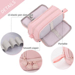 CICIMELON Large Capacity Pen Pencil Case with 4 Compartments, Multi-Slot Pencil Pouch Bag Aesthetic School Supplies Organizer for Teen Girls, Women, Adults (Pink)