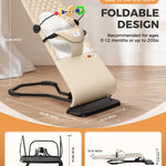 Baby Bouncer, Bouncer Seat for Babies 0-12 Months,Ergonomic Baby Seat Breathable and Comfortable Cushion with 3-Height Adjustments, Infant Rockers Portable Folding and Detachable