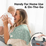 Organic Burp Cloths Baby Boy, Girl - 6-Pack Large 100% Cotton Burping Cloths for Babies, Spit Up Rags, Super Absorbent, Ultra Soft Newborn Rag, Gender Neutral, Machine Washable, Durable (Prairie)