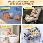 Easter Baby Teething Toy for Babies Over 3 Months, BPA-Free Silicone Teether, Teething Relief & Fun Play with Rattle, Perfect Baby Easter Basket Stuffers & Baby Toys