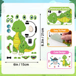24 Sheets 8.27''×5.9'' Make Your Own Stickers for Kids Toddlers, Make a Face Stickers Mix and Match with Unicorns Dinosaur Horse and Sea Animals for Kids Party Favors Activities