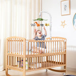 Crib Mobile, Baby Mobile with 12 Lullabies, Musical Baby Crib Mobile for Boys or Girls, Safari Animals Crib Toys Hanging, Safari Nursery Decor