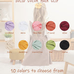 doboi 20PCS Fable Bows 3.6 Inch Hair Clips Baby Girls Hair Clips Cotton Linen Bows for Girls Solid 10 Color Hair Accessories for Baby Toddlers Kids