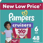 Pampers Diapers - Cruisers 360 - Size 5, 128 Count, Babyproof up to 100% Leakproof Pull-On Diaper