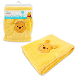 Disney Winnie The Pooh Baby Gift Set - 6 Pc Newborn Essentials Bundle with Blanket, Rattle, Bottle, Teether, Scrapbook Stickers, More | Baby Shower Gifts for Girls, Boys