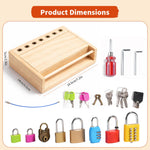 INIFEIDALA Montessori Toys for 3 4 5 Year Old,Montessori Screwdriver Board Set-Lock and Key Toy,Kids Tool Set,Preschool Learning Sensory Activities - Fine Motor Skills - STEM Toys