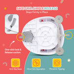 BEBECAN Non-Slip Baby Bath Seats 6-12 Months, Toddler Bathtub Chair with Washable Cusion, Cap Brush & Shower Mug, Infant Chair Comfortable Baby Bath Support for Safe Bathing & Sit Up Bathtub Support