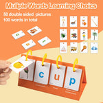 Alened Phonics Flash Cards for Kids 3-8, Sight Words Flash Cards for Kindergarten 1st 2nd 3rd Grade, CVC CVCC CCVC Word Builder, Homeschool & Classroom Phonics Learning Supplies