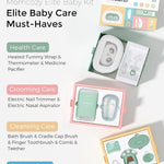 Momcozy Elite Baby Kit, Superior Baby Shower & Registry Essential Kit for Grooming & Health & Cleansing Care, Electric Nail File & Nasal Aspirator,Tummy Wrap,Thermometer,Bath Brush,Teether,Storage Bag