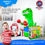 Inflatable Dinosaur Punching Bag for Kids – Bop Bag for Toddlers and Children Ages 3-14 – 47" Blow Up Toy with Bounce-Back Action – Fill Base with Sand or Water