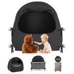 BORNA Pop Up Baby Sleeping Pod Tent, Full Size Crib and Pack N Play Travel Crib Blackout Cover, Breathable Sleep Tent Blocks 96%+ Light for Baby Best Sleeping and Napping