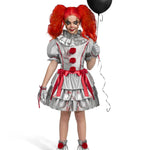 Spooktacular Creations Girls Clown Costume, Evil Clown Dress, Halloween Scary Jester Costume for Girls Halloween Dress Up, Role Play, Cosplay Party-XL