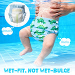 Durio 2PCS Reusable Swim Diapers - Baby Swim Diapers Adjustable Washable Newborn Infant Diaper Soft Water Diaper for Swimming Lessons with a Mesh Bag 2-3T