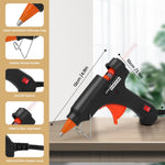 Mini Hot Glue Gun with 30 Glue Sticks, Fast Preheating Hot Melt Gun for Kids DIY, School Crafts & Home Quick Repairs (Black) - 20w