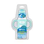 Dr. Brown's Milestones Narrow Sippy Straw Bottle, Spill-Proof with 100% Silicone Handles and Weighted Straw, 8 oz/250 mL, Green, 6m+