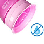 Chicco 360° Spoutless Sippy Cup 9+ Months, 9oz Toddler Training Cup, 2-in-1 Trainer with Removable Membrane for Open Cup, Spill-Resistant Rim, BPA-Free, Pink