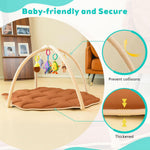 50x43 in Large Baby Play Mat, Thickened Baby Play Gym & Activity Mat – Enhance Motor Skills with Many Detachable Toys! Infant Gift for Sensory Development & Tummy Time Fun! Pinecone Shaped