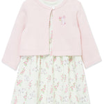 Little Me Clothes for Baby Girls' Bunny Dress Set with Panty, Green, 12 Months