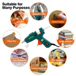 SHJADE Hot Glue Gun with 30 Glue Sticks, Fast Preheating Hot Melt Gun, Mini Glue Gun Kit for Kids DIY School Craft Projects and Quick Home Repairs, 20W Green