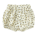 EISHOW 3-Pack Toddler Baby Girls Bloomers Shorts Infant Boys Casual Cotton Linen Solid Floral Elastic Panty Diaper Covers Pants