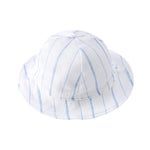 pureborn Baby Boy Stripe Sun Hat Wide Brims Bucket Hat Sun Protection with Straps Blue 0-3 Months