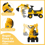 Costzon Ride on Excavator, Licensed Caterpillar Kids Excavator Digger w/Rotatable Digging Bucket, Under-seat Storage, Construction Vehicles for Kids, Ride on Toys for Toddlers 1-3 Gift (Digger)