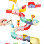 Fajiabao Kids Bath Toys for Kids Ages 4-8 3-5 with Magnetic Car Bath Toys Mold Free & DIY Slides Tracks Bathtub Shower Toys Birthday Gifts for Toddlers 2-4 5 6 7 8 Year Old Boys Girls (38 PCS)