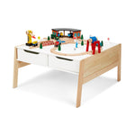 Melissa & Doug Kids Furniture Wooden Art & Activity Table with Bins Wooden Kids Activity Table, with Storage