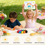 Canscci 12 Pack Easter Egg Crayons,12 Colors Easter Egg-Shaped Crayons for Kids Girls Boys Toddles Easter Basket Stuffers Essentials Egg Fillers Party Favors Gifts