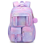 PIG PIG GIRL Kids Backpack for Girls - School Bags for Middle School Students - Book Bag for Elementary Primary - Kawaii Ita Backpack - Purple