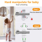 4-Pack Door Handle Baby Proof Lock – Child Proof Door Lever Lock for Kids Safety – Stops Toddler, Dog & Cat from Opening Doors – Easy One-Hand Adult Use, No-Drill Adhesive – Fits Home Bath/Kitchen