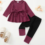 Baby Girl Outfits Infant Clothes Long Sleeve Cute Tops T Shirt Sweatpants Casual Pants 2 Piece Set 6 9 12 Month Baby Clothes Kids Girl Clothing Rose Black