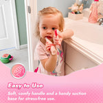 Papablic Toddler Sonic Electric Toothbrush Kids for Ages 1-3 Years, Baby Electric Toothbrush with Cute Unicorn Cover and Smart LED Timer, 4 Brush Heads (Doris)