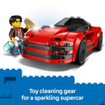 LEGO City Red Sports Car Toy - Building Toy for Kids, Boys and Girls, Ages 5+ - Educational Gift for Birthdays and Holidays - Includes Driver Minifigure and Other Accessories - 60448