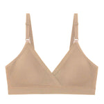 Motherhood Maternity Womens Seamless Wrap Triangle Nursing Bra, Essential Nude, Medium