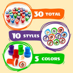 30PCS Animal Stamps for Kids, Safari Party Favors Self- Ink and Washable Stamps for Kids Birthday Gifts, Teacher Stamps